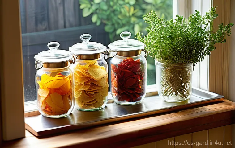 텃밭 수확물 보관 및 저장법 - A brightly lit, clean, and organized kitchen. A person, casually dressed, is in the process of prepa...